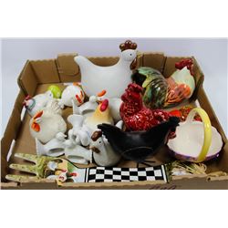 FLAT OF CHICKEN ORNAMENTS