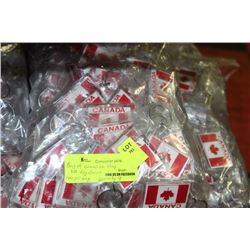 BAG OF 100 CANADIAN FLAG KEYCHAINS
