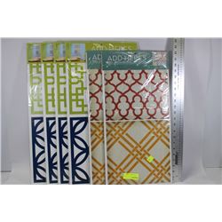 LOT OF 6 ADD-HERES INSTANT DECORATIVE ADHESIVE ART