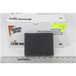 CASE OF 20 SCOTCH BRITE GRIDDLE POLISHING PADS