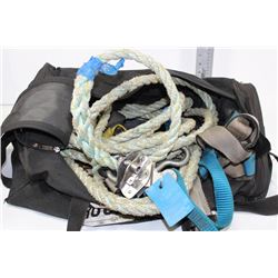 2 FALL PROTECTION HARNESSES & 1 ROPE/LANYAR