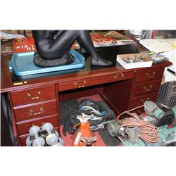 DESK WITH ENTERTAINMENT CABINET