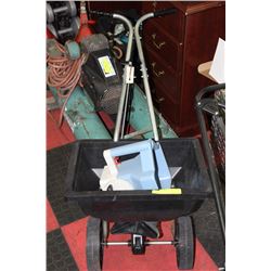 TWO FERTILIZER SPREADERS