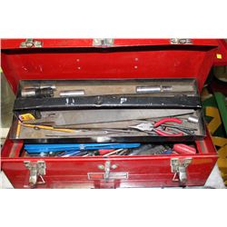 RED TOOLBOX WITH CONTENTS