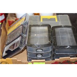 TRAY OF TOOL BOXES & BIT SETS
