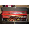 Image 1 : SMALL METAL TOOLBOX FILLED WITH ASSORTED HAND TOOL