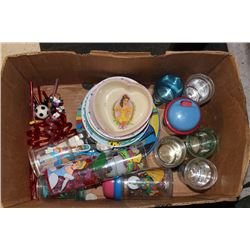 BOX W/ DISNEY COLLECTIBLE PLATES ETC