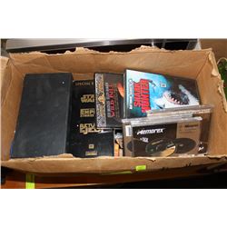 BOX OF DVD'S, VHS TAPES & CD-R'S