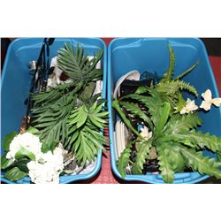 2 BLUE TOTES OF SHOWHOME ACCESSORIES