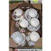 Image 1 : TRAY OF ASSORTED CHINA CUPS & SAUCERS