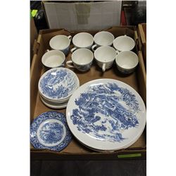 BLUE & WHITE ENOCH WEDGWOOD ( TUNSTALL ) CHINA