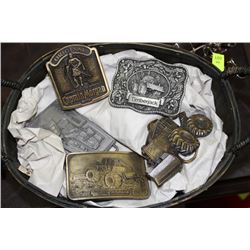 BOX OF 5 ESTATE BELT BUCKLES