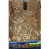 Image 1 : BOX W/ 4 MARTINI GLASSES & 5 SMALL WINE GLASSES