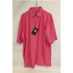 FJ HERRINGBONE HOT PINK GOLF SHIRT SIZE:XL