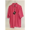 Image 1 : FJ HERRINGBONE HOT PINK GOLF SHIRT SIZE:XL