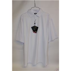 FJ HERRINGBONE WHITE GOLF SHIRT SIZE:L