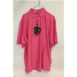 FJ HERRINGBONE HOT PINK GOLF SHIRT SIZE:L