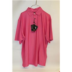 FJ HERRINGBONE HOT PINK GOLF SHIRT SIZE:L