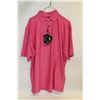 Image 1 : FJ HERRINGBONE HOT PINK GOLF SHIRT SIZE:L