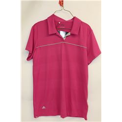 ADIDAS WOMENS PINK GOLF POLO SIZE:L