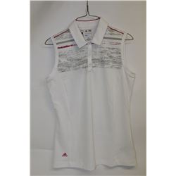 ADIDAS WOMENS SLEEVELESS GOLF SHIRT SIZE:S
