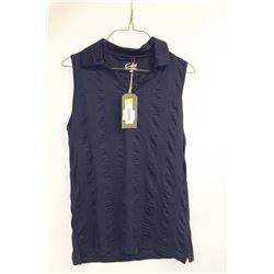 CW WOMEN'S SLEEVELESS BLUE GOLF SHIRT SIZE:S