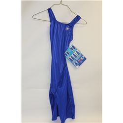 SPEEDO WOMEN'S AQUABLADE KNEE SUIT NAVY SIZE:6/32