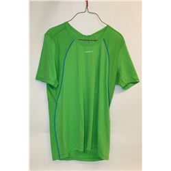 CRAFT MENS S/S GREEN SPORTS SHIRT