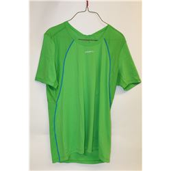 CRAFT MENS S/S GREEN SPORTS SHIRT