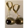 Image 1 : 10K Gold Smokey Quartz Earrings MSRP $705