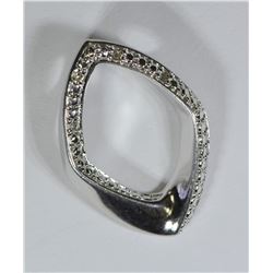 Sterling Silver Diamond Pendant MSRP $763