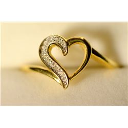 Sterling Silver Diamond Ring MSRP $560