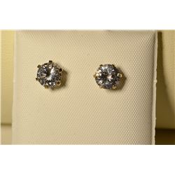 10K Gold Cubic Ziconia Earrings MSRP $349