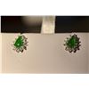 Image 1 : Sterling Silver Jade Earrings MSRP $511