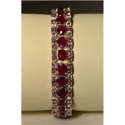 Sterling Silver Ruby Bracelet MSRP $2150