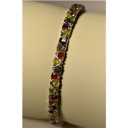 Sterling Silver Ruby/Sapp Bracelet MSRP $1350