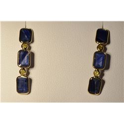 14K Gold Sapphire/Diamond Earrings MSRP $2550