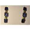Image 1 : 14K Gold Sapphire/Diamond Earrings MSRP $2550