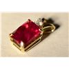 Image 1 : 10K Gold Ruby & Diamond Pendant MSRP $823