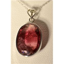 14K Gold Tourmaline & Dia Pendant MSRP $1500