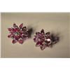 Image 1 : Sterling Silver Ruby Earrings MSRP $575
