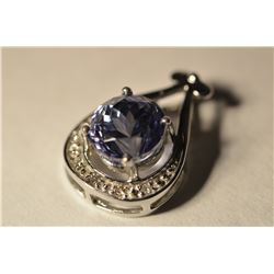 14K Gold Tanzanite/Diamond Pendant MSRP $3232