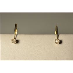 14K Gold Diamond Earrings MSRP $750