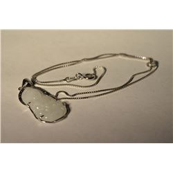 Sterling Silver Jade Pendant MSRP $473