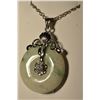 Image 1 : Sterling Silver Jade Pendant MSRP $465