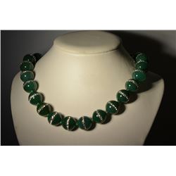 Sterling Silver Agate Necklace MSRP $807