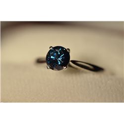 14K Gold Blue Diamond Ring MSRP $2200