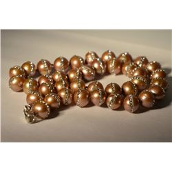 Sterling Silver Pearl Necklace MSRP $795