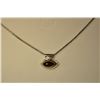 Image 1 : Sterling Silver Gemstone Pendant Necklace