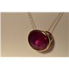 Image 3 : 14K Gold Ruby Pendant Necklace MSRP $1500